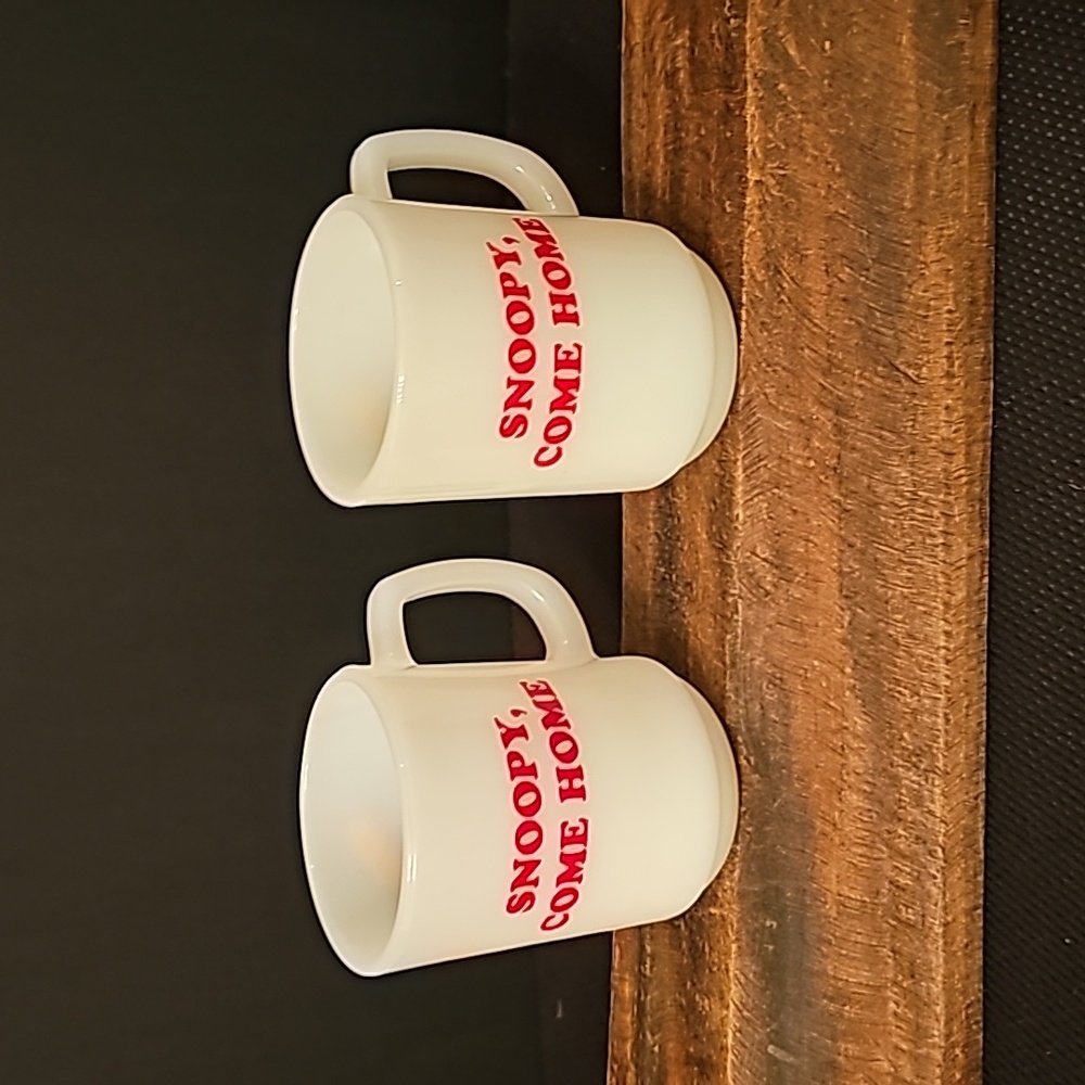 Vintage Snoopy Fire King Mugs - Picture 2 of 4